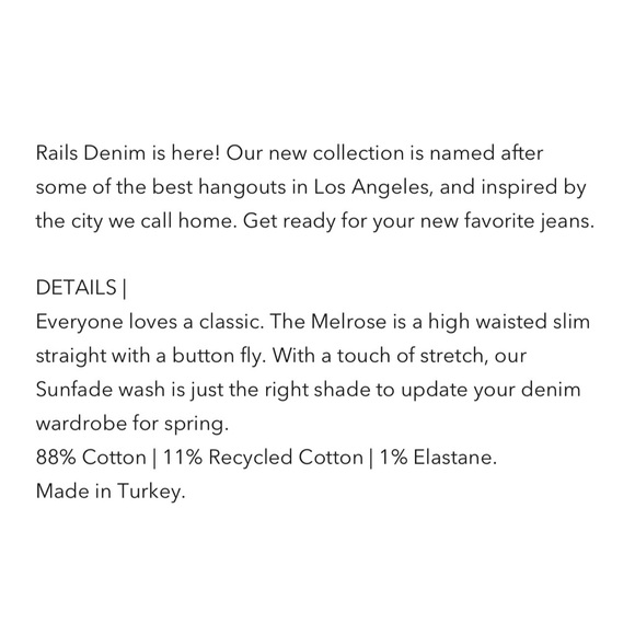 Rails Melrose Classic Slim Jeans  - Size 32 - Picture 7 of 15